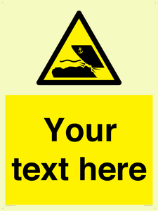 Custom Warning submerged objects in watercraft areas